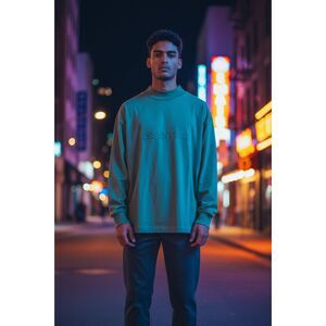 Fear of God Essentials Mock Neck Long Sleeve Tee Sage Green Size M